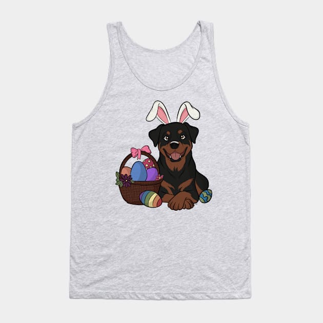 Rottiweiler Easter Bunny Tank Top by rmcbuckeye